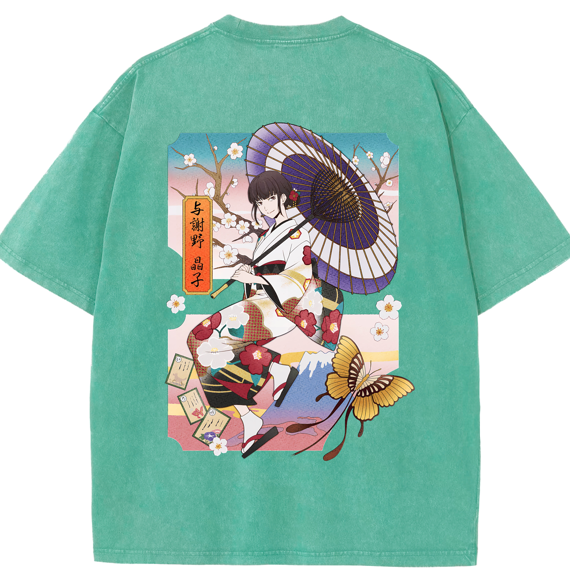 （画像用） 文豪ストレイドッグス Bungo Stray Dogs 綿100% ヴィンテージ風 半袖Tシャツ（背面プリント）